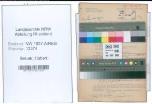Entnazifizierung Hubert Breuer , geb. 00.00.0000 (Schulrektor)