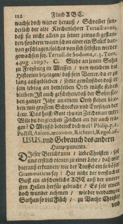 Usus, und Gebrauch des andern Hauptpuncten.