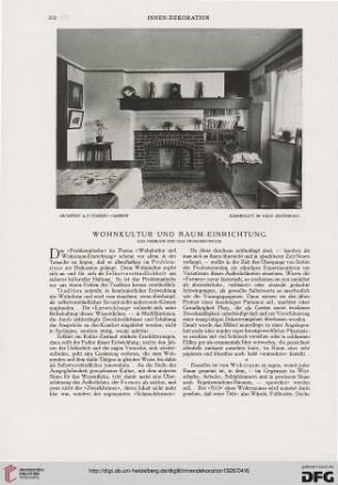 37.1926: Wohnkultur und Raum-Einrichtung, [1] : das Problem und das Problematische