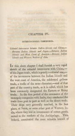Chapter IV. Intercolonial commerce