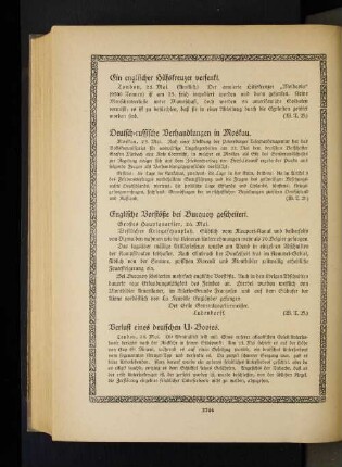 Ein englischer Hilfskreuzer versenkt.