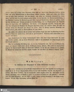 Nachträge, die Geschichte des Bergwesens in diesen Abschnitten betreffend