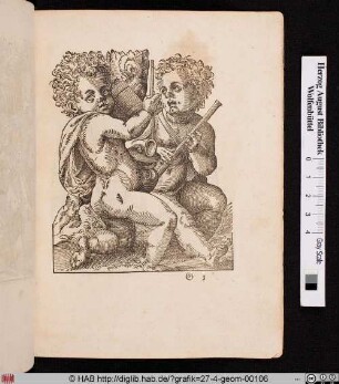 Zwei musizierende Putti.