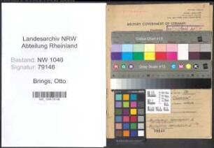 Entnazifizierung Otto Brings , geb. 29.08.1912 (Techniker)