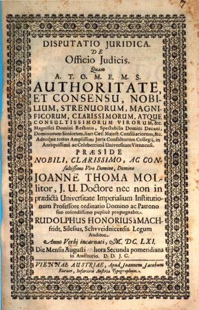 Disp. iur. de officio iudicis