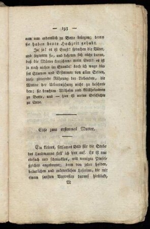 Elise zum erstenmal Mutter.