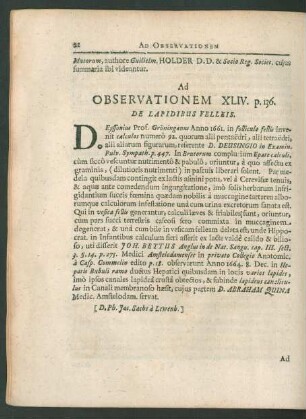 Ad Observationem XLIV., L., LXV., CI., CXI., CXVII., CXVIII., CXXXII., CXXXIII., CXXXVI., CXLI., CXLV. & CXLVI.