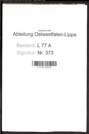 Wahl des Syndikus der Stadt Salzuflen (Syndikus Antze)