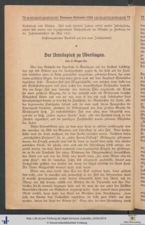 Der Urteilsplatz zu Überlingen.