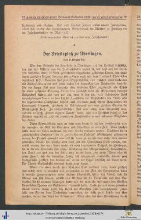 Der Urteilsplatz zu Überlingen.