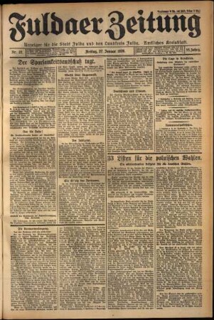 Ausgabe vom Freitag, den 27. Januar 1928.