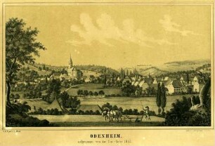 Odenheim, aufgenommen von der Ostseite 1853
