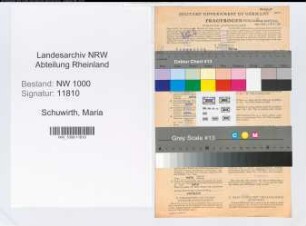 Entnazifizierung Maria Schuwirth, geb. 14.09.1911 (Kaufm.Angestellte)