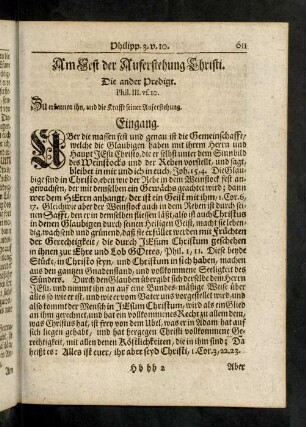 611-613, Evangelium; Eingang