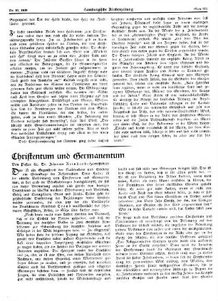 Christentum und Germanentum