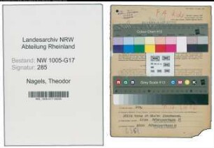 Entnazifizierung Theodor Nagels , geb. 30.01.1907 (Milchhaendler)