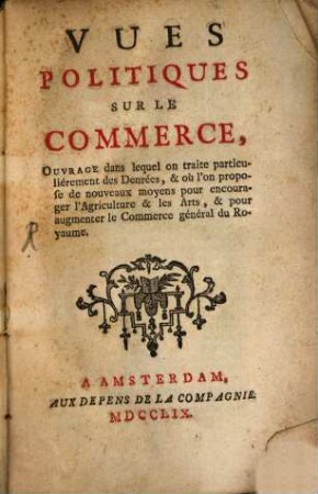 Vues politiques sur le commerce