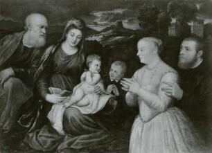 Die heilige Familie mit Stiftern
