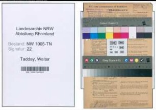 Entnazifizierung Walter Tadday , geb. 20.02.1910 (Kaufm. Angestellter)