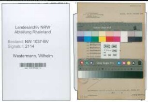 Entnazifizierung Wilhelm Westermann , geb. 22.09.1903 (Rangieraufseher)
