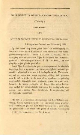 Nalezingen in oude javasche couranten. (Vervolg.)