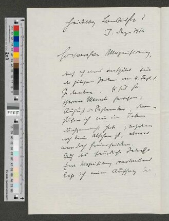 Brief an Werner von Melle