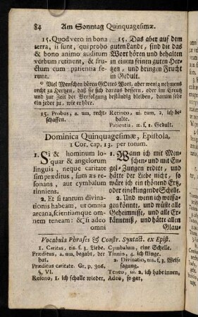 84-91, Am Sonntag Quinquagesimae