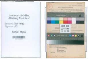 Entnazifizierung Maria Schiel , geb. 19.09.1907 ()