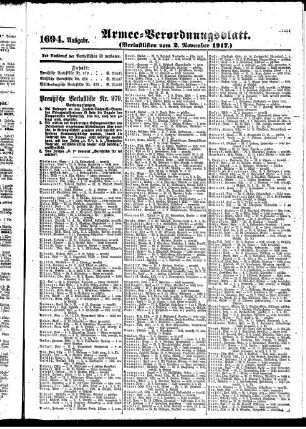 1694. Ausgabe. Freitag, 2. November 1917