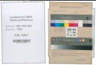 Entnazifizierung Arthur Kalb , geb. 12.08.1901 (Verw.Angestellter)
