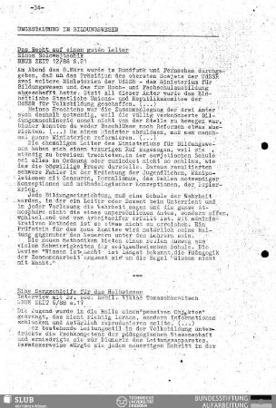 Umgestaltung im Bildungswesen