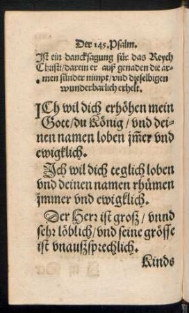 Ist ein dancksagung für das Reych Christi ...