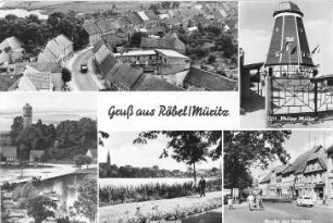 Röbel/Müritz. Erdholländer u.a. Ansichten, Ansichtskarte