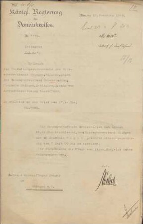 Ortsarmenverband Ehingen gegen den Ortsarmenverband Unterstadion (Ersatz der Armenunterstützung für den Schuhmacher Bernhard Vogel in Ehingen)