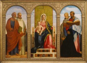 Altarbild mit Madonna, Stifter und Heiligen