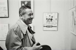 Besucher in der Saul Steinberg-Ausstellung, Betty Parson Gallery