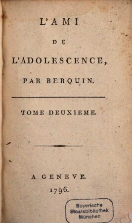 L' Ami De L'Adolescence, 2