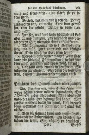 Pflichten des Hausstandes überhaupt.