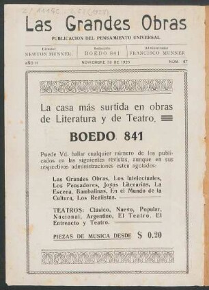 1923006700: Prosas profanas y otros poemas