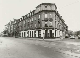 Dresden-Trachau, Leipziger Straße 159. Wohnhaus (um 1895) mit Laden