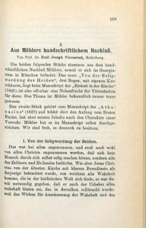 109-117 Aus Möhlers handschriftlichem Nachlaß
