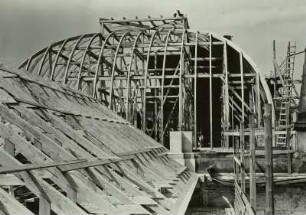 Dresden, Dachkonstruktion, Japanisches Palais, Wiederaufbau, 1954