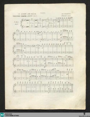 Die Wüste : Symphonie-Ode in drei Abtheilungen mit declamirten Gesängen, Chören u. grossem Orchester