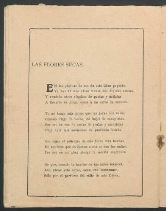 Las flores secas.