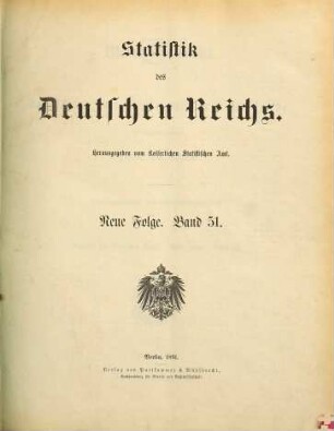Waarenverkehr des deutschen Zollgebiets mit dem Auslande. 51 = 1880/89 (1891)