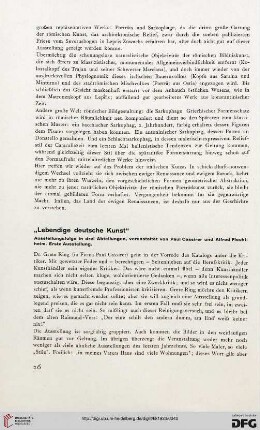 "Lebendige deutsche Kunst", [1]: Ausstellungsfolge in drei Abteilungen, veranstaltet von Paul Cassirer und Alfred Flechtheim, Erste Ausstellung