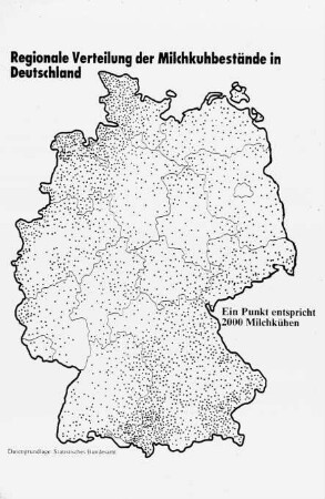 Regionale Verteilung der Milchkuhbestände in Deutschland