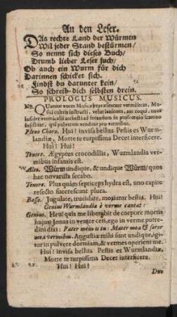 Prologus Musicus.