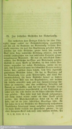 IX. Zur frühesten Geschichte der Niederlausitz