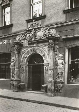 Jauer, Stadt : Jauer (Jawor/Polen). Liegnitzer Straße. Renaissance-Portal